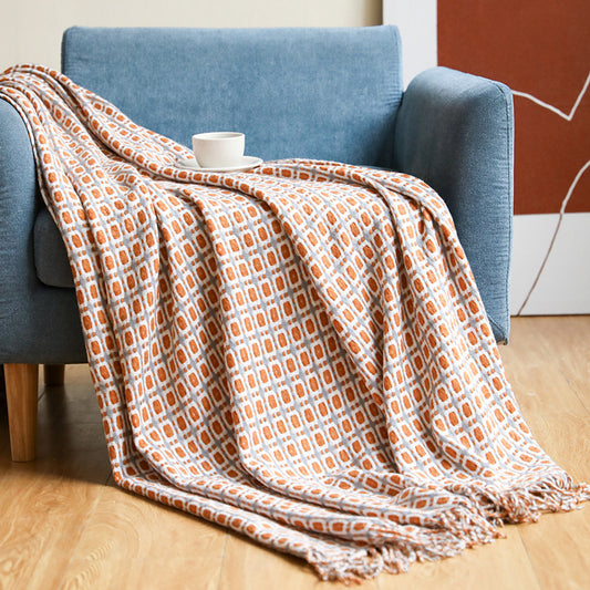 Couverture Design à Glands en Laine – Douceur qui Séduit